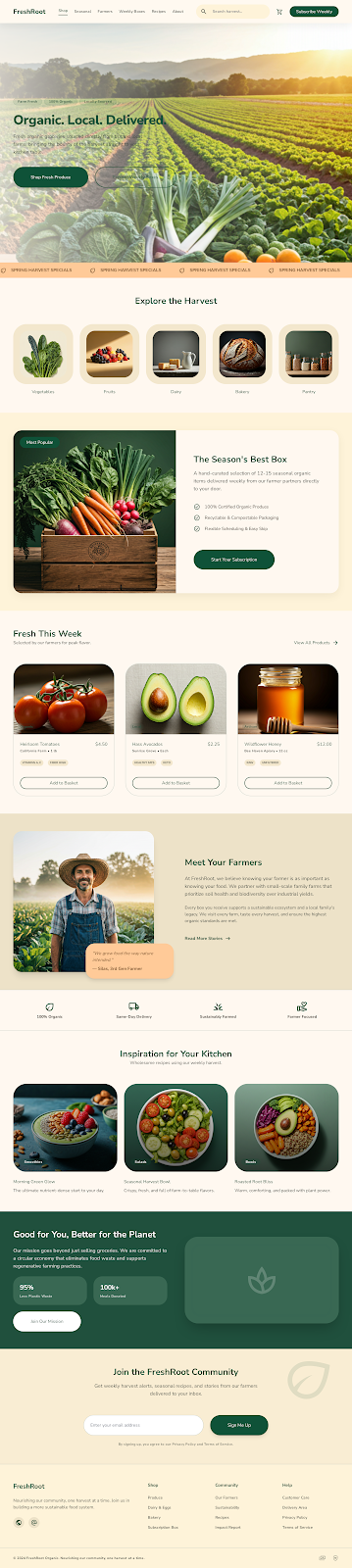 FreshRoot Organic Groceries