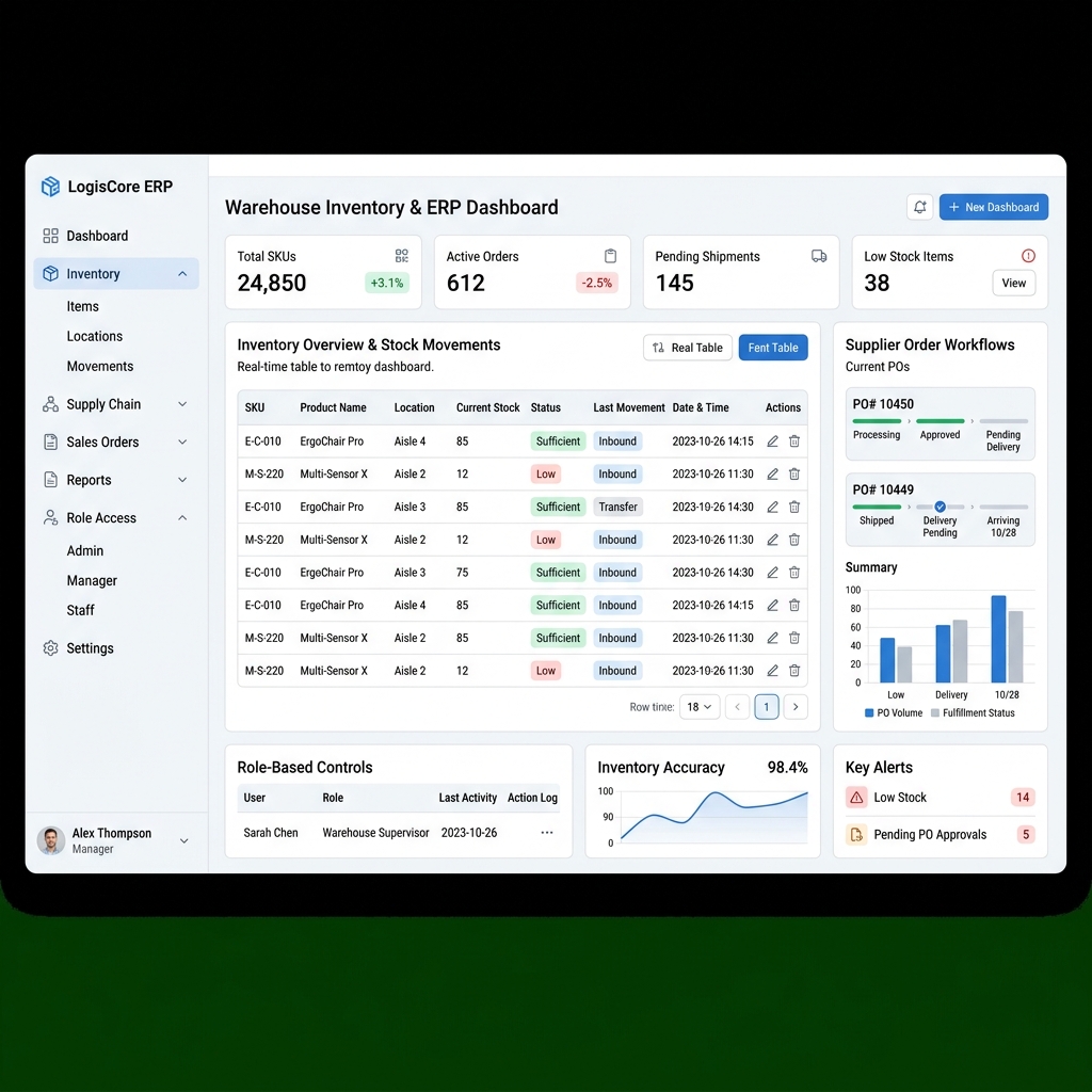 Inventory ERP Dashboard